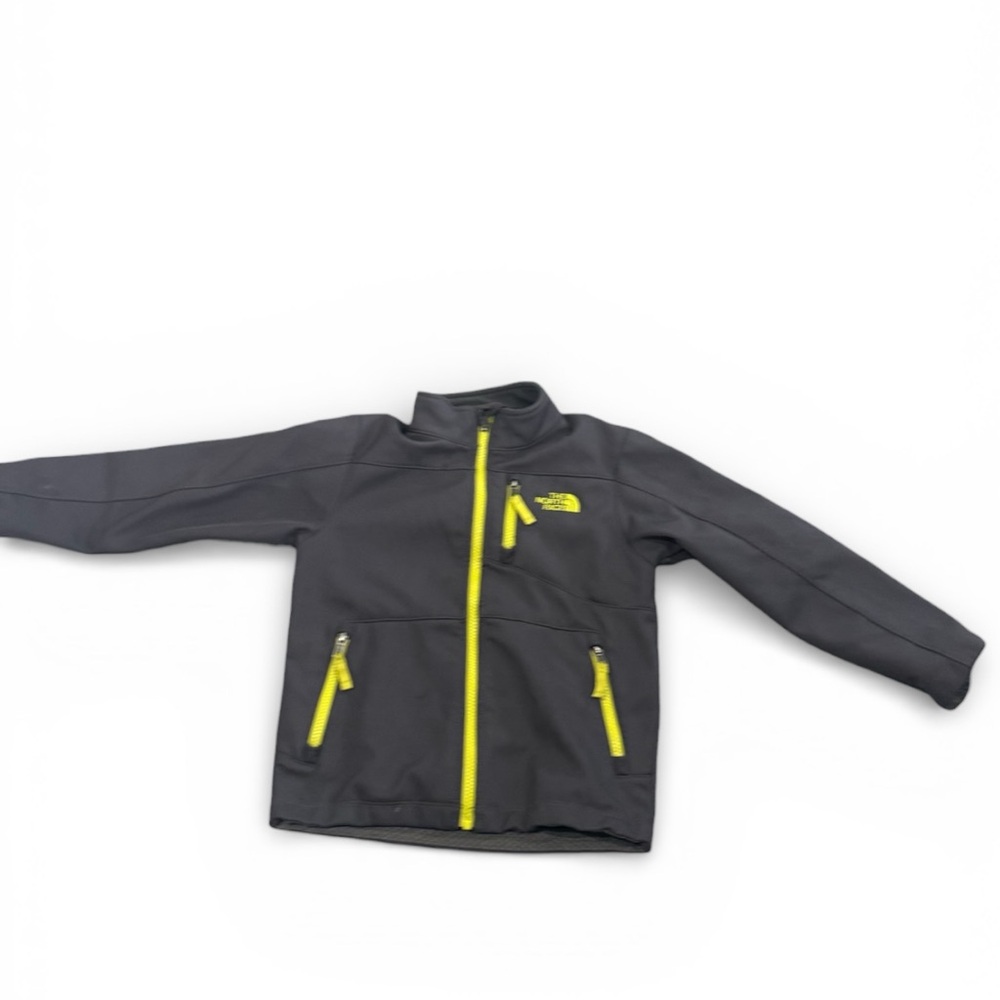The North Face Kids Gray Jacket with Yellow Zippers